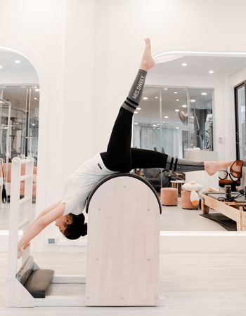 Balanced body posture after workout session